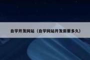 自学开发网站（自学网站开发需要多久）