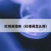 红楼阁涨粉（红楼阁怎么样）