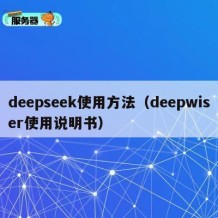 deepseek使用方法（deepwiser使用说明书）