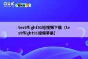 testflight91短视频下载（testflight91视频苹果）