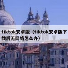 tiktok安卓版（tiktok安卓版下载后无网络怎么办）