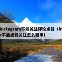 instagram不能关注评论点赞（ins不能点赞关注怎么回事）