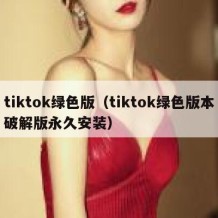tiktok绿色版（tiktok绿色版本破解版永久安装）
