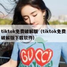 tiktok免费破解版（tiktok免费破解版下载软件）