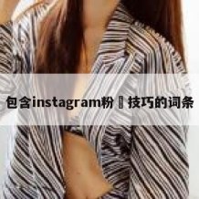 包含instagram粉絲技巧的词条