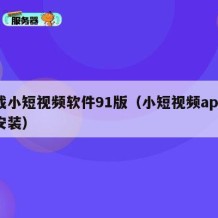 下载小短视频软件91版（小短视频app下载安装）
