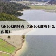 tiktok的特点（tiktok都有什么内容）