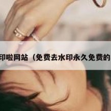去水印啦网站（免费去水印永久免费的软件）