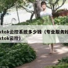 tiktok云控系统多少钱（专业服务好的tiktok云控）