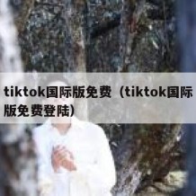 tiktok国际版免费（tiktok国际版免费登陆）