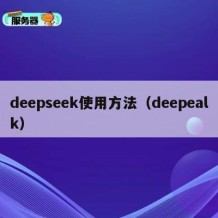 deepseek使用方法（deepealk）