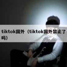 tiktok国外（tiktok国外禁止了吗）