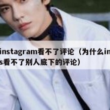 instagram看不了评论（为什么ins看不了别人底下的评论）