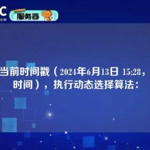根据当前时间戳（2024年6月13日 15:28，北京时间），执行动态选择算法：