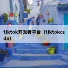 tiktok开发者平台（tiktokcsdn）