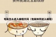 电脑怎么进入编程代码（电脑如何进入编程）