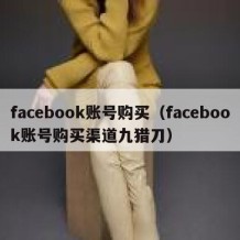 facebook账号购买（facebook账号购买渠道九猎刀）