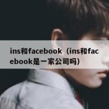 ins和facebook（ins和facebook是一家公司吗）