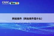 网站插件（网站插件是什么）