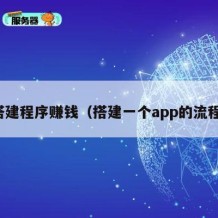 搭建程序赚钱（搭建一个app的流程）