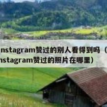 instagram赞过的别人看得到吗（instagram赞过的照片在哪里）