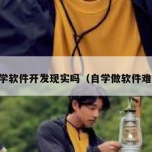 自学软件开发现实吗（自学做软件难么）