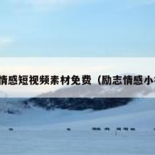 励志情感短视频素材免费（励志情感小视频）