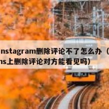 instagram删除评论不了怎么办（ins上删除评论对方能看见吗）