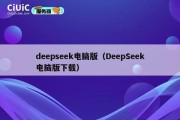 deepseek电脑版（DeepSeek电脑版下载）