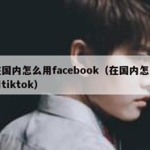 在国内怎么用facebook（在国内怎么用tiktok）