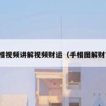 手相视频讲解视频财运（手相图解财富）