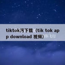 tiktok污下载（tik tok app download 视频）