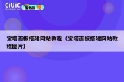 宝塔面板搭建网站教程（宝塔面板搭建网站教程图片）