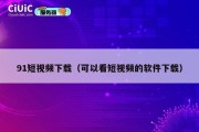 91短视频下载（可以看短视频的软件下载）