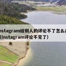 instagram给别人的评论不了怎么办（instagram评论不见了）