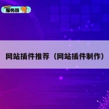 网站插件推荐（网站插件制作）
