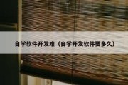 自学软件开发难（自学开发软件要多久）