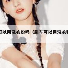 刷车可以用洗衣粉吗（刷车可以用洗衣粉吗为什么）