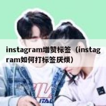 instagram增赞标签（instagram如何打标签厌烦）