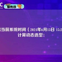 根据当前系统时间（2024年6月13日 15:27），计算动态选型：