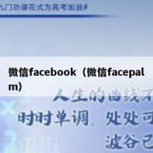 微信facebook（微信facepalm）