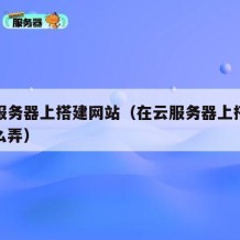 在云服务器上搭建网站（在云服务器上搭建网站怎么弄）