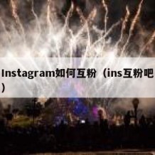 Instagram如何互粉（ins互粉吧）