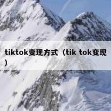 tiktok变现方式（tik tok变现）
