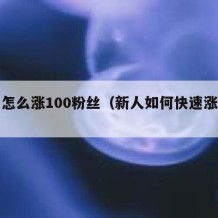 新手怎么涨100粉丝（新人如何快速涨粉丝）