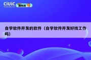 自学软件开发的软件（自学软件开发好找工作吗）