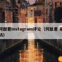 何猷君Instagram评论（何猷君 采访）