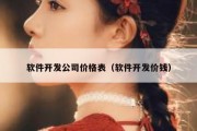软件开发公司价格表（软件开发价钱）
