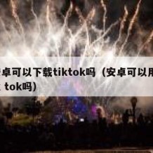 安卓可以下载tiktok吗（安卓可以用tik tok吗）