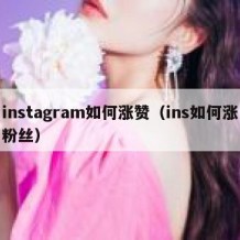 instagram如何涨赞（ins如何涨粉丝）